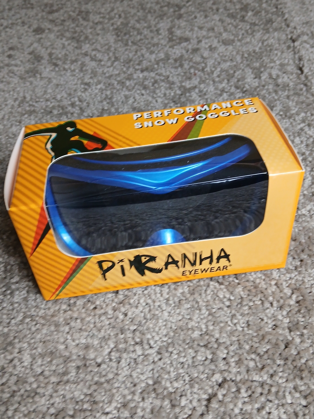 Piranha Eyewear Performance Snow Goggles - Blue Dual Lens Anti-fog Vented Lining